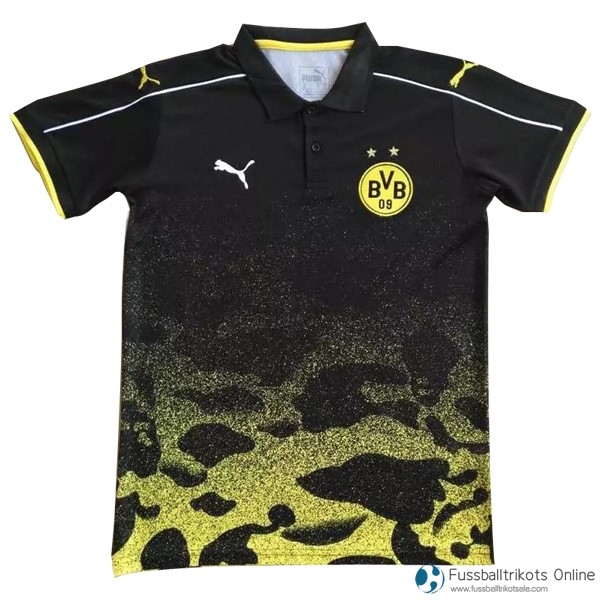 Borussia Dortmund Polo 2017-18 Schwarz Fussballtrikots Günstig